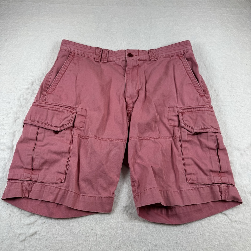 Polo Ralph Lauren Shorts Mens Size 36 Pink Cargo Canvas Relaxed Fit Casual